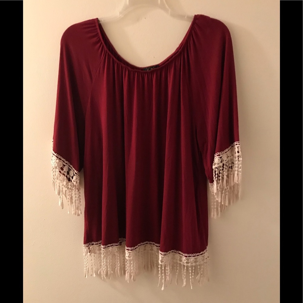 Ladies Maroon Top